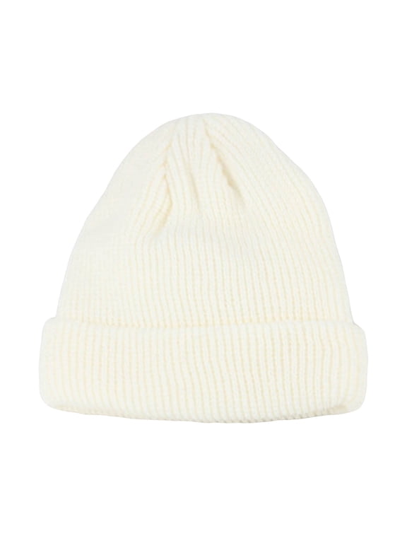 Baby Beanie Hats for Newborn Infant Girls Boys Baby Toddler Boys Girls Knit Warm Winter Hats Cuffed Capss White,1-9 Years