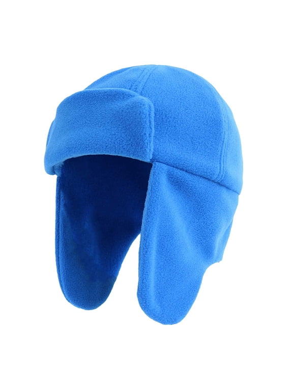Baby Beanies for Boys, Girls,Soft Baby Hat Trapper Hat With Ear For Toddlers Kids Warm Fleece Lined Winter Earflap Hat For Boys Girls Blue,1-2 Years
