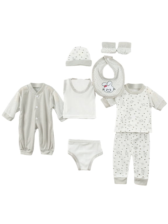 Newborn Layette Newborn Going Home Outfit Boy Baby Boy Girl Clothes Newborn Clothes and Unisex Must Haves 5 Pcs Set Cute Infant Outfits Blue,0-3 Months