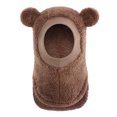thumbnail image 1 of Wxirdrow Toddler Winter Hat Baby Kid Beanies Boys Hats /Winter Baby Warmth Adding CuteEared Hooded Windproof Hat Scarf Cap Brown,6-36 Months, 1 of 9