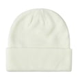 thumbnail image 1 of Wxirdrow Unisex-Infant Knit Beanie Cuff Hat Children Kids Baby Girls Outdoor Warm Cozy And Stylish Winter Hat Knitted Head Cover Cold Weather White,4-6 Years, 1 of 9