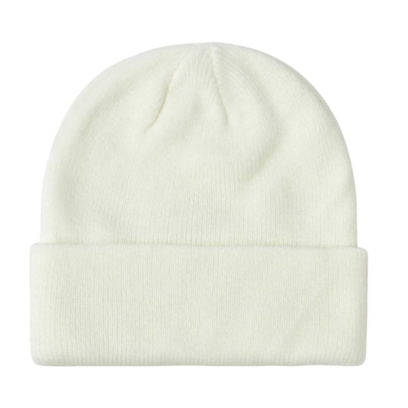 Wxirdrow Unisex-Infant Knit Beanie Cuff Hat Children Kids Baby Girls Outdoor Warm Cozy And Stylish Winter Hat Knitted Head Cover Cold Weather White,4-6 Years