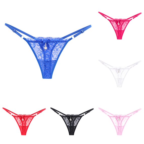 Wxolcjlv Adjustable Strap Lace Thong For Women Dating Night Outfit Under Garment Intimates