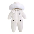 thumbnail image 1 of Wxolcjlv Baby Boys Girls Winter Snowsuit Bodysuits Thermal Warm Outdoor Ski Romper Unisex Zip Up Hooded One-Piece Jumpsuit,3-4 Years, 1 of 7