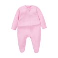thumbnail image 1 of Wxolcjlv Baby Full Zip Romper Front Zipper Soft Long Sleeve Footed Onesie Boys Girls Cozy Sleeper Casual Crawling One-Piece Bodysuits,0-1 Months, 1 of 5