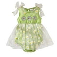 thumbnail image 1 of Wxolcjlv Baby Girls Romper Sleeveless Daisy Floral Mesh Jumpsuit Cute Casual Bodysuits,12-18M, 1 of 5