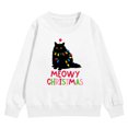 thumbnail image 1 of Wxolcjlv Big Girls Christmas Cat Print Crewneck Sweatshirt Winter Long Sleeve Casual Pullover Top, Sizes 3-10, 1 of 4