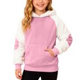 thumbnail image 1 of Wxolcjlv Big Girls Christmas Patchwork Hooded Sweatshirt Warm Long Sleeve Casual Pullover Top, Sizes 2-15, 1 of 7