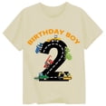thumbnail image 1 of Wxolcjlv Boys 2Nd Birthday Tractors Print Tee Casual Crew Neck Short Sleeve T Shirt, Sizes 0-13, 1 of 1