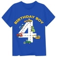 thumbnail image 1 of Wxolcjlv Boys 4Th Birthday Active Tee Casual Graphic Letter Print Short Sleeve T Shirt, Sizes 0-13, 1 of 1
