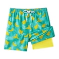 thumbnail image 1 of Wxolcjlv Boys Summer Swim Trunks Banana Beach Shorts with Compression Liner, Sizes 5-14, 1 of 2