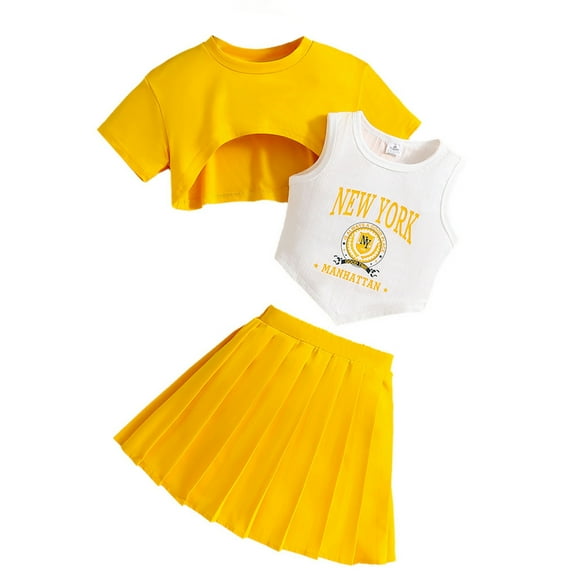 Wxolcjlv Children Kids Toddler Girls Summer Casual Short Sleeve Set For Tee Shirts Top And Pocket Shorts Pants,4 -5 Years