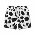 thumbnail image 1 of Wxolcjlv Cow Spot Print Mesh Shorts For Men Drawstring Elastic Waist Summer Surf Trunks, 1 of 3