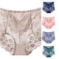 thumbnail image 1 of Wxolcjlv Floral Lace High Waist Panty Womens Sheer Breathable Undergarments, 1 of 4