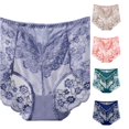 thumbnail image 1 of Wxolcjlv Floral Lace High Waist Panty Womens Sheer Breathable Undergarments, 1 of 4