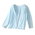 thumbnail image 1 of Wxolcjlv Girls Beach Solid Rash Guard Casual Hooded Zip-Up Long Sleeve Jacket, Sizes 2-16, 1 of 3