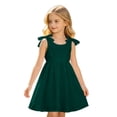 thumbnail image 1 of Wxolcjlv Girls Casual Dresses Solid Color Sleeveless Crewneck Dress with Bow, Sizes 3-10, 1 of 4
