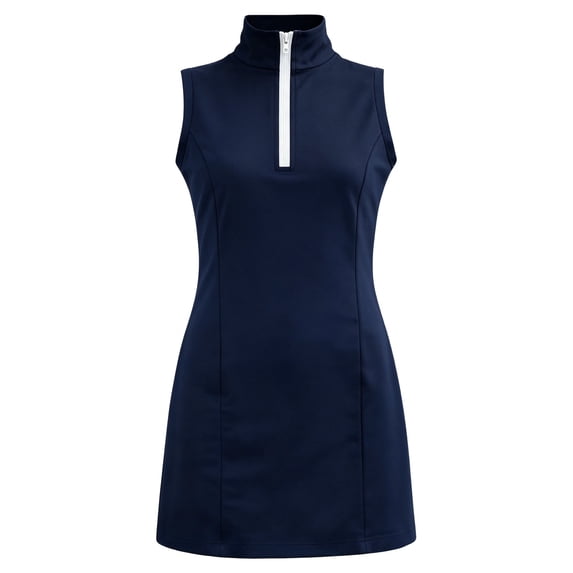 Wxolcjlv Girls Sleeveless Golf Tennis Dresses Half-Zip Collared Athletic Dress, Sizes 4-15