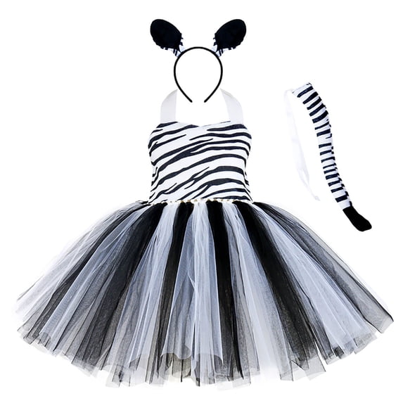 Wxolcjlv Infant Girls Animal Themed Dress Up Outfits 3-Piece Tutu Slip Dress with Accessory Sets