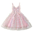 thumbnail image 1 of Wxolcjlv Infant Girls Butterfly Dresses Smocked Adjustable Sleeveless Party Tulle Dress, 1 of 4