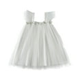 thumbnail image 1 of Wxolcjlv Girls Mesh Tutu Dresses Butterfly Flutter Sleeve Square Neck Holiday Party Dress, 1 of 4