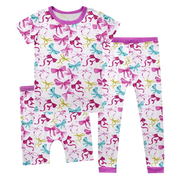 Wxolcjlv Kids 3 Piece Cartoon Pajama Sets With Fit For Boys And Girls All Season Comfort Sleepwear Ages 2 14Y,7 -8 Years