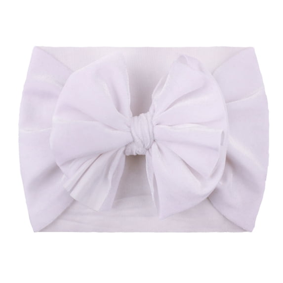Wxolcjlv Kids Solid Velour Hairband Casual Soft Breathable Bowknot Princess Bandana, Ages 0-3