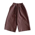 thumbnail image 1 of Wxolcjlv Little Boys Summer Pants Wide Leg Striped Elastic Waist Comfortable Trousers, 1 of 3