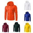 thumbnail image 1 of Wxolcjlv Men Solid Zip Up Hoodie Slim Cut Hooded Sweatshirts, 1 of 3