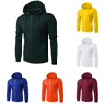 thumbnail image 1 of Wxolcjlv Men Solid Zip Up Hoodie Slim Cut Hooded Sweatshirts, 1 of 3