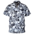 thumbnail image 1 of Wxolcjlv Men's Skull Rose Graphic Shirts Turn Down Collar Short Sleeve Casual Tops Summer Street Beach Wear Button Down Shirts, 1 of 2