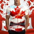 thumbnail image 1 of Wxolcjlv Men's T-Shirts Canada Day 3D Printed Oversized Short Sleeve Tee Tops Summer Fashion Casual Comfortable T Shirts, 1 of 4