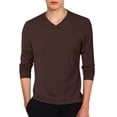 thumbnail image 1 of Wxolcjlv Mens T-Shirt Slim Fit Lightweight V Neck Long Sleeve Casual Layering Wear T Shirt,Size S-5XL, 1 of 4