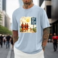 thumbnail image 1 of Wxolcjlv Mens T-Shirts Peace Walk Monk Graphic Printed Short Sleeve Tee Shirts Comfortable Stylish Summer Tee Tops, 1 of 3