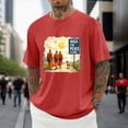 thumbnail image 1 of Wxolcjlv Mens T-Shirts Peace Walk Monk Graphic Printed Short Sleeve Tee Shirts Comfortable Stylish Summer Tee Tops, 1 of 3