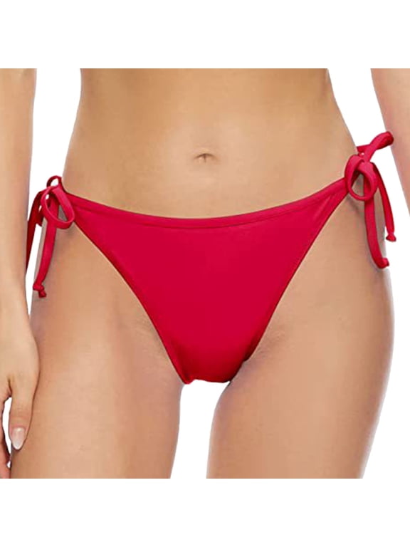 Side Tie Triangle Bikini Bottoms for Women Adjustable String Summer Swimwear Beach Bathing Suits