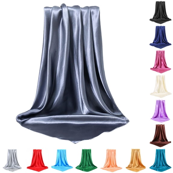Wxolcjlv Silky Smooth Large Square Satin Scarf for Women Lightweight Portable Headscarf Wrap