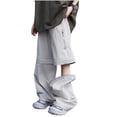 thumbnail image 1 of Wxolcjlv Toddler Boys Convertible Pants Zip-Off Summer Lightweight Outdoor Loose Pants, 1 of 9