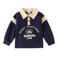 thumbnail image 1 of Wxolcjlv Toddler Boys Graphic Hoodless Sweatshirts Winter Warm Cartoon Prints Lapel Polo Shirt Sweater Kids Boys Girls Long Sleeve Casual Hooded Fasion Pullover Tops，4-5 Years, 1 of 4