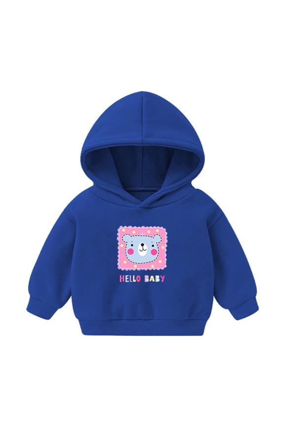 Toddler Boys Hoodies Sweatshirt Leisure Cartoon Bear Printed Long Sleeve Pullover Jacket Kids Girls Daily Use School Outdoor Activities Cute Fall Winter Hoody Sweatshirts,5 -6 Years