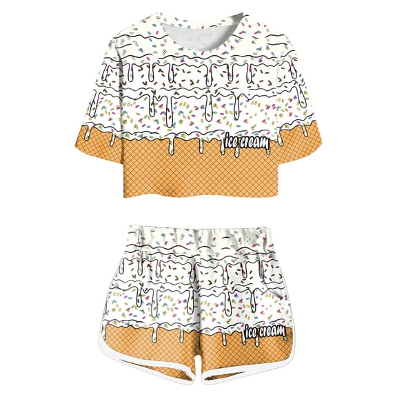 Wxolcjlv Toddler Girl Outfits Summer Fall Spring Turn Down Collar Shirt High Waisted Drawstring Shorts With Pocket Set Playwear School Comfortable Pure Color Sets,2Pc,13 -14 Years