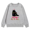 thumbnail image 1 of Wxolcjlv Toddler Girls Christmas Cat Print Crewneck Sweatshirt Winter Long Sleeve Casual Pullover Top, Sizes 3-10, 1 of 4