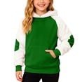 thumbnail image 1 of Wxolcjlv Toddler Girls Christmas Patchwork Hooded Sweatshirt Warm Long Sleeve Casual Pullover Top, Sizes 2-15, 1 of 7
