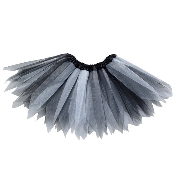 Wxolcjlv Toddler Girls Color Block Skirts Elastic Waist Mesh Tutu Skirt for Dance Party