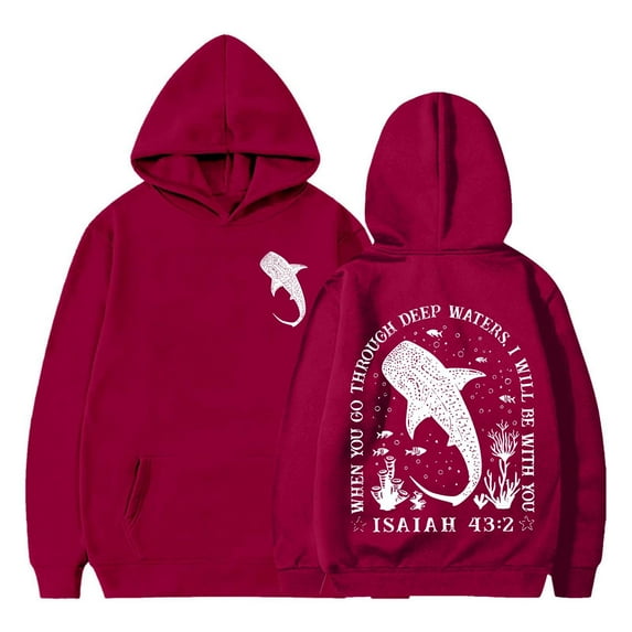 Wxolcjlv Toddler Girls Hoodies Sweatshirts Long Sleeve Front And Back Whale Print Pullover With Pocket Autumn Winter Loose Comfortable Casual Wear Hoody Jackets