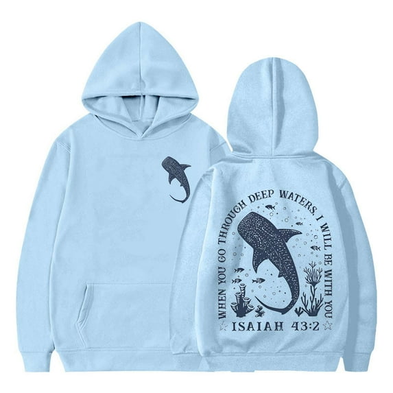 Wxolcjlv Toddler Girls Hoodies Sweatshirts Long Sleeve Front And Back Whale Print Pullover With Pocket Autumn Winter Loose Comfortable Casual Wear Hoody Jackets