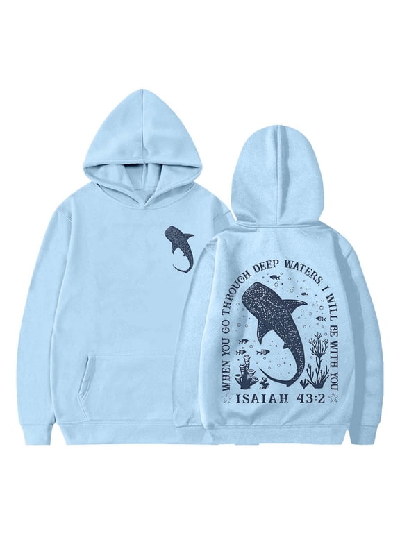 Toddler Girls Hoodies Sweatshirts Long Sleeve Front And Back Whale Print Pullover With Pocket Autumn Winter Loose Comfortable Casual Wear Hoody Jackets