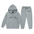 thumbnail image 1 of Wxolcjlv Toddler Girls Outfits Set Winter Fleece Hoodie And Joggers Comfy Casual Kids Clothes With Stylish Print Sets,10 -11 Years, 1 of 3