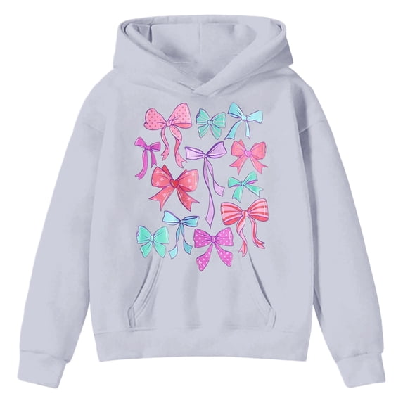 Wxolcjlv Toddler Girls Soft Hooded Sweatshirt Casual Long Sleeve Playground Pullover Top, Sizes 2-13