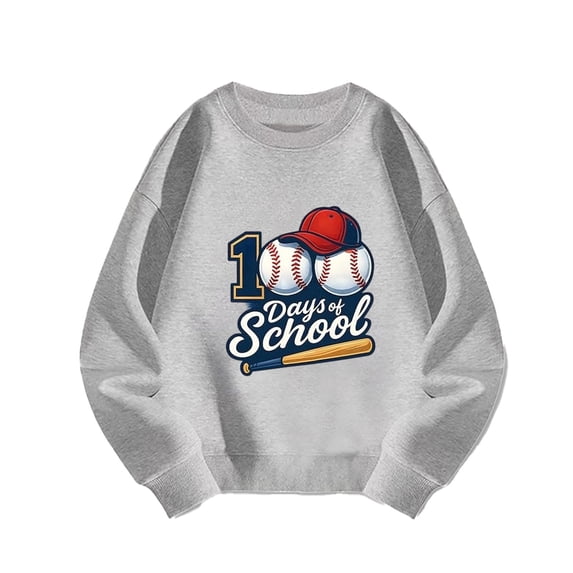 Wxolcjlv Tween Girls 100 Days of School Crewneck Sweatshirt Long Sleeve Casual Pullover Sport Top, Sizes 3-14